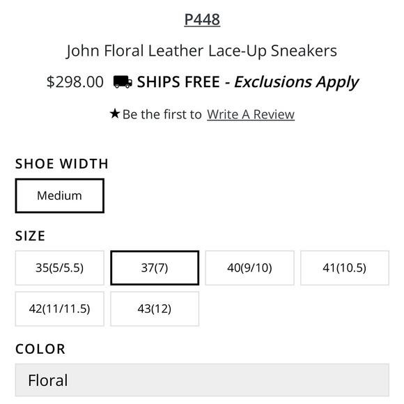 P448 John Black Floral Leather Low Top Sneakers 40/9-10 Casual Preppy Athleisure - Picture 13 of 16